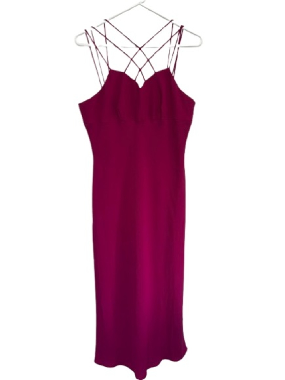 Evan Picone Strappy Fuchsia Maxi Dress